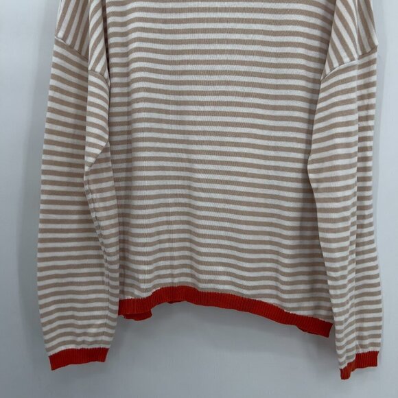 Anrabess Women's Long Sleeve Crewneck Striped Pull-Over Sweater/Top XL - Picture 3 of 9